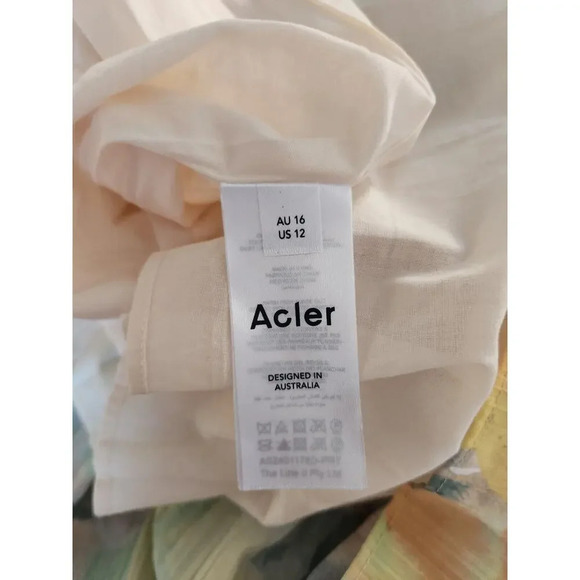 NWT Acler Hetherington Floral Maxi Tiered Dress Size US 12 Yellow #9K401 - Picture 13 of 15